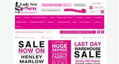 Desktop Screenshot of ladysewandsew.co.uk