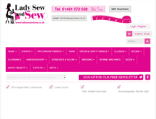 Tablet Screenshot of ladysewandsew.co.uk